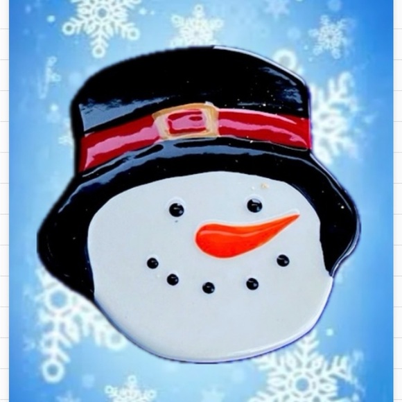 St Nicholas Square Set Of 4 Coasters, Glass Snowmen coasters - Picture 3 of 5